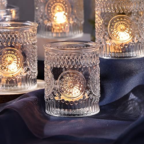 Clear Votive Candle Holders Set of 36- Glass Tea Light Candle Holders Bulk in Clear, alternate view 5