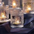 Clear Votive Candle Holders Set of 36- Glass Tea Light Candle Holders Bulk in Clear, alternate view 5