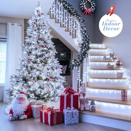Clear Wire 720LED 230 FT White Christmas Lights with 8 Modes, alternate view 2