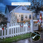 Clear Wire 720LED 230 FT White Christmas Lights with 8 Modes, alternate view 4