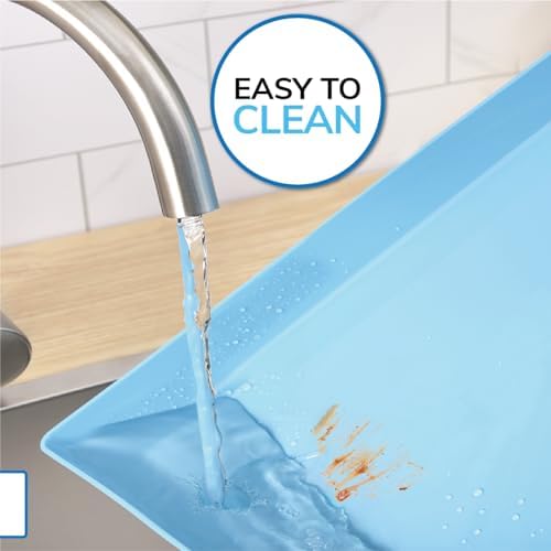 Coastal Plastic Serving Trays (Set of 4) 15” x 10” | Large Unbreakable Reusable Rectangular Party Platters |, alternate view