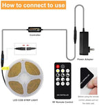 COB LED Strip Light with Remote, Dimmable 16.4FT/5M Flexible High Density LED Light,4000K Natural White 2400LEDs, alternate