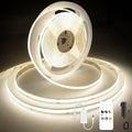 COB LED Strip Light with Remote, Dimmable 24.6FT/7.5M Flexible High Density LED Light,4000K Natural White