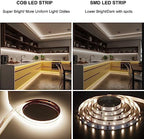 COB LED Strip Light with Remote, Dimmable 24.6FT/7.5M Flexible High Density LED Light,4000K Natural White, alternate view 3