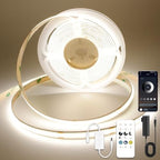 COB LED Strip Light with Remote, Dimmable 32.8FT/10M Flexible High Density LED Light,4000K Natural White