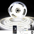 COB LED Strip Lights with Remote, 24V 9.84ft White Dimmable LED Light Strips, High Bright 6000K LED Lights with