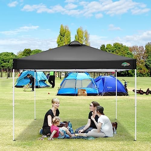 COBlZI 10x10 Pop Up Canopy Tent with 4 Removable Sidewalls, Waterproof Commercial Easy Adjustable Gazebo Tent, alternate view