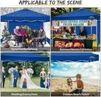 COBlZI 10x10 Pop Up Canopy Tent with 4 Removable Sidewalls, Waterproof Commercial Easy Adjustable Gazebo Tent, alternate view