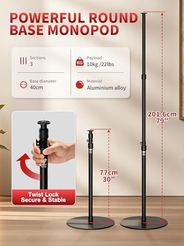 Cobra RB-A400-PE Professional Projector Stand, Heavy Duty Aluminium Tripod Stand with Adjustable Ball Head, 90°, alternate