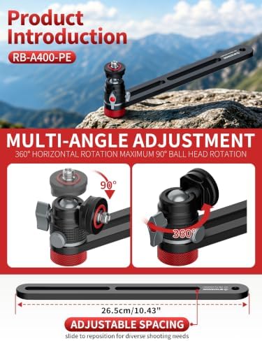 Cobra RB-A400-PE Professional Projector Stand, Heavy Duty Aluminium Tripod Stand with Adjustable Ball Head, 90°, alternate
