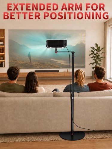 Cobra RB-A400-PE Professional Projector Stand, Heavy Duty Aluminium Tripod Stand with Adjustable Ball Head, 90°, alternate