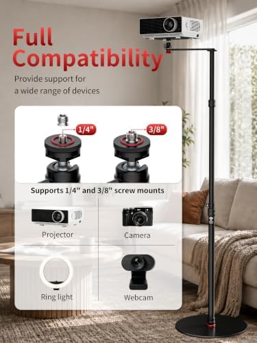 Cobra RB-A400-PE Professional Projector Stand, Heavy Duty Aluminium Tripod Stand with Adjustable Ball Head, 90°, alternate