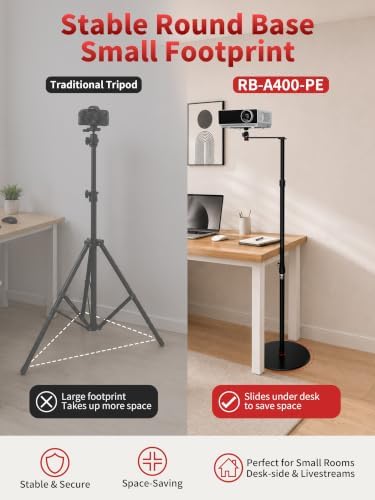 Cobra RB-A400-PE Professional Projector Stand, Heavy Duty Aluminium Tripod Stand with Adjustable Ball Head, 90°, alternate