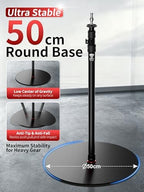 Cobra RB-A500,79" Round Base Monopod, Heavy-Duty Floor Stand with Weighted Base, Adjustable Height, Light Stand, alternate