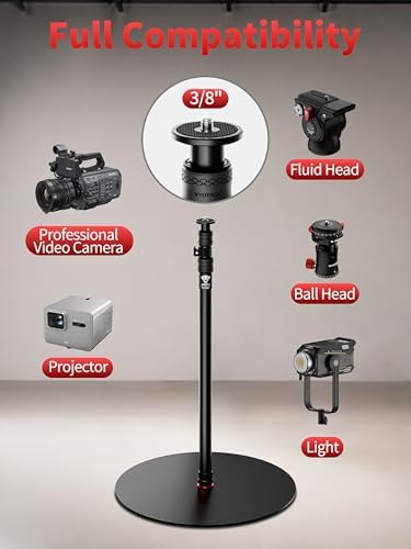 Cobra RB-A500,79" Round Base Monopod, Heavy-Duty Floor Stand with Weighted Base, Adjustable Height, Light Stand, alternate