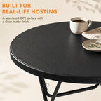 Cocktail Table 2 Pack, 32 Inch Folding Bar Table, High Top Round Tables, Outdoor Portable Bistro Tall Folding, alternate view