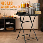 Cocktail Table, 32 Inch Folding Bar Table, High Top Round Tables, Outdoor Portable Bistro Tall Folding Table for, alternate