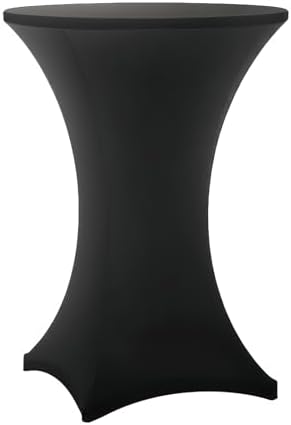 Cocktail Table Covers - 1 Pack 32x43 Inch Table Cloth - Black in 32x43 Inch in Black