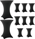 Cocktail Table Covers - 10 Pack 32x43 Inch Table Cloth - Black in 32x43 Inch in Black
