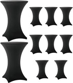 Cocktail Table Covers - 10 Pack 32x43 Inch Table Cloth - Black in 32x43 Inch in Black