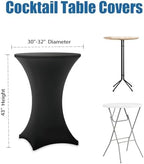 Cocktail Table Covers - 10 Pack 32x43 Inch Table Cloth - Black in 32x43 Inch in Black, alternate view 3
