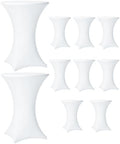 Cocktail Table Covers - 10 Pack 32x43 Inch Table Cloth - White in 32x43 Inch in White
