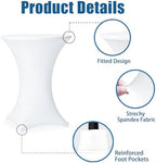 Cocktail Table Covers - 10 Pack 32x43 Inch Table Cloth - White in 32x43 Inch in White, alternate view 5