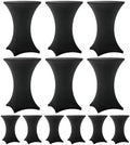 Cocktail Table Covers - 12 Pack 32x43 Inch Table Cloth - Black in 32x43 Inch in Black