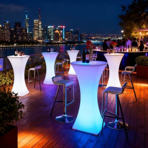 Cocktail Table Covers - 12 Pack 32x43 Inch Table Cloth - White in 32x43 Inch in White, alternate view 2