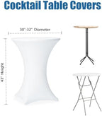 Cocktail Table Covers - 12 Pack 32x43 Inch Table Cloth - White in 32x43 Inch in White, alternate view 3
