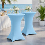 Cocktail Table Covers - 2 Pack 32x43 Inch Table Cloth - Light Blue in 32x43 Inch in Light Blue, alternate view 2