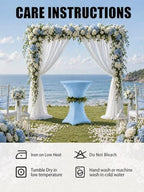 Cocktail Table Covers - 2 Pack 32x43 Inch Table Cloth - Light Blue in 32x43 Inch in Light Blue, alternate view 6