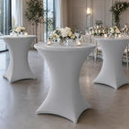Cocktail Table Covers - 2 Pack 32x43 Inch Table Cloth - Light Grey in 32x43 Inch in Light Grey, alternate view 2
