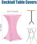 Cocktail Table Covers - 2 Pack 32x43 Inch Table Cloth - Pink in 32x43 Inch in Pink, alternate view 3