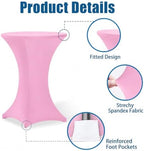 Cocktail Table Covers - 2 Pack 32x43 Inch Table Cloth - Pink in 32x43 Inch in Pink, alternate view 5
