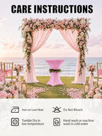 Cocktail Table Covers - 2 Pack 32x43 Inch Table Cloth - Pink in 32x43 Inch in Pink, alternate view 6