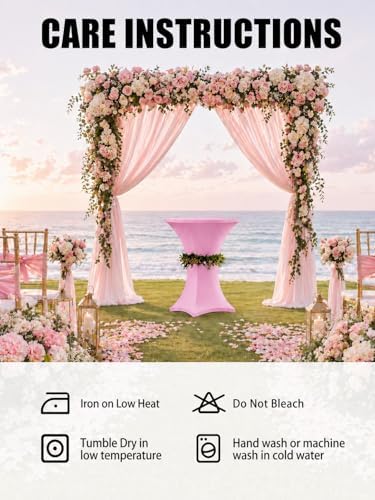 Cocktail Table Covers - 2 Pack 32x43 Inch Table Cloth - Pink in 32x43 Inch in Pink, alternate view 6