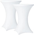 Cocktail Table Covers - 2 Pack 32x43 Inch Table Cloth - White in 32x43 Inch in White