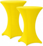 Cocktail Table Covers - 2 Pack 32x43 Inch Table Cloth - Yellow in 32x43 Inch