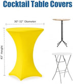 Cocktail Table Covers - 2 Pack 32x43 Inch Table Cloth - Yellow in 32x43 Inch, alternate view 3
