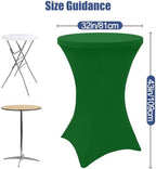 Cocktail Table Covers 2 Pack, Elastic Fitted Stretch Table Cloth, Round High Top Tablecloths for Bar, Party, alternate view 3