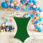 Cocktail Table Covers 2 Pack, Elastic Fitted Stretch Table Cloth, Round High Top Tablecloths for Bar, Party, alternate view 6