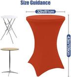 Cocktail Table Covers 2 Pack, Elastic Fitted Stretch Table Cloth, Round High Top Tablecloths for Bar, Party, alternate view 3