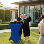 Cocktail Table Covers 2 Pack, Elastic Fitted Stretch Table Cloth, Round High Top Tablecloths for Bar, Party, alternate view 5