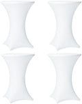 Cocktail Table Covers - 4 Pack 32x43 Inch Table Cloth - White in 32x43 Inch in White