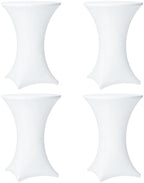 Cocktail Table Covers - 4 Pack 32x43 Inch Table Cloth - White in 32x43 Inch in White