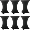 Cocktail Table Covers - 6 Pack 32x43 Inch Table Cloth - Black in 32x43 Inch in Black