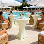 Cocktail Table Covers - 6 Pack 32x43 Inch Table Cloth - Ivory in 32x43 Inch in Ivory, alternate view 2