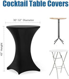 Cocktail Table Covers - 6 Pack 32x43 Inch Table Cloth - Ivory in 32x43 Inch in Ivory, alternate view 3