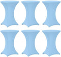 Cocktail Table Covers - 6 Pack 32x43 Inch Table Cloth - Light Blue in 32x43 Inch in Light Blue